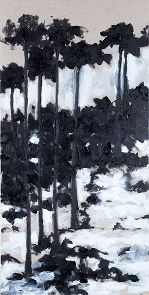 Julie Perrin, "sans-titre", huile sur toile, 100 x 50 cm, 2019