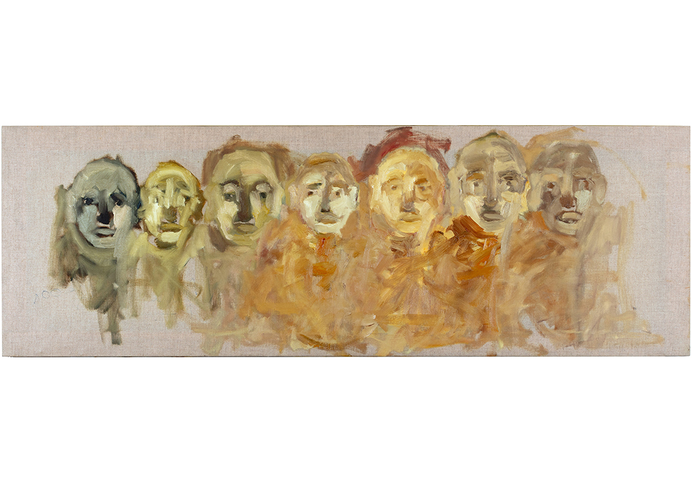 Julie Perrin, "sans titre", huile sur toile, 110  x 30 cm, 2001