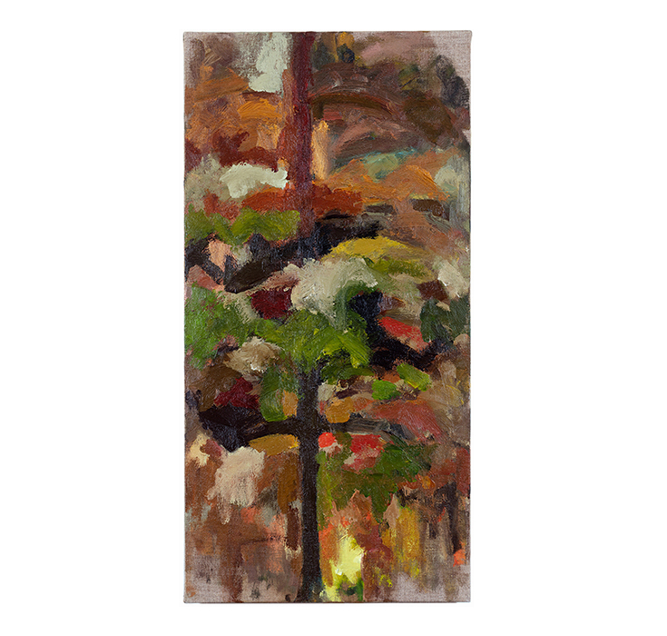 Julie Perrin, "sans titre",  acrylique sur bois, 70 x 40 cm, 2010